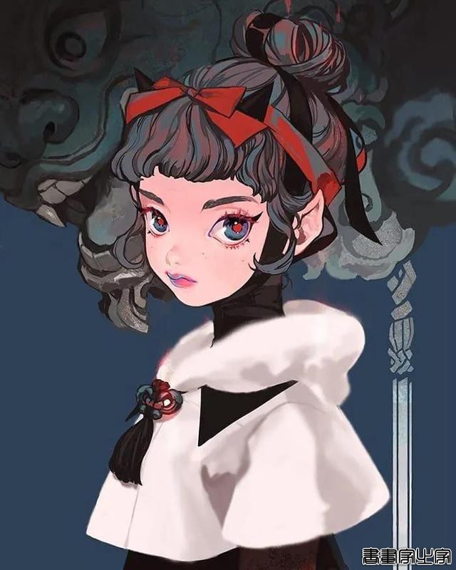 插画欣赏｜古灵精怪的油画感小魔女-9.jpg
