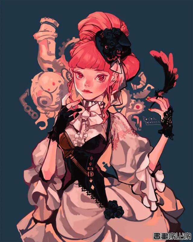 插画欣赏｜古灵精怪的油画感小魔女-12.jpg