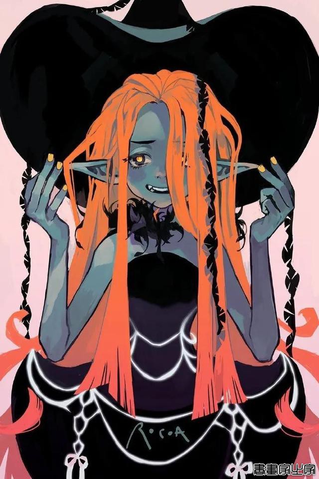 插画欣赏｜古灵精怪的油画感小魔女-11.jpg