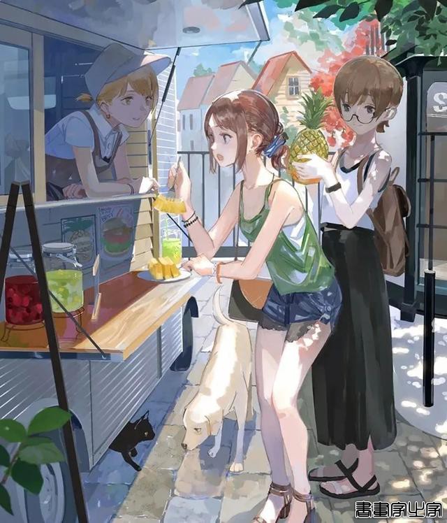 插画师あすぱら笔充满青春活力的少女，刻画细腻的水彩作品-9.jpg