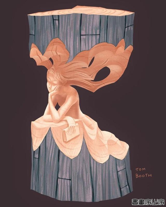 插画师Tom Booth笔下木匠孤寂悲凉的爱情故事-5.jpg