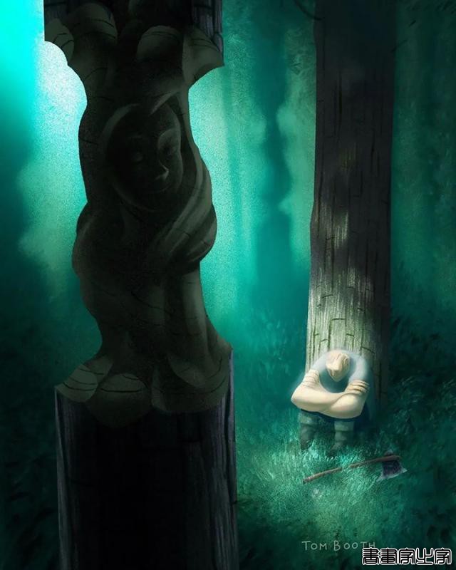插画师Tom Booth笔下木匠孤寂悲凉的爱情故事-9.jpg