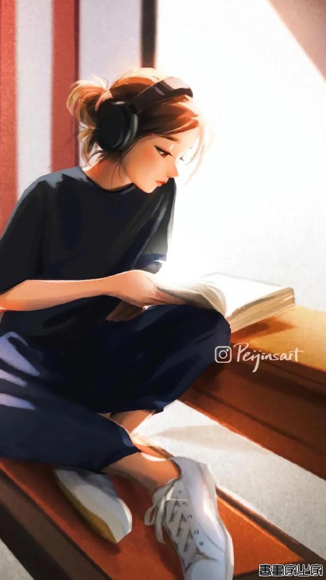 治愈温柔色系的女生插画-4.jpg
