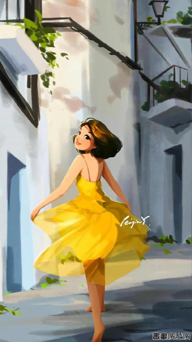 治愈温柔色系的女生插画-6.jpg