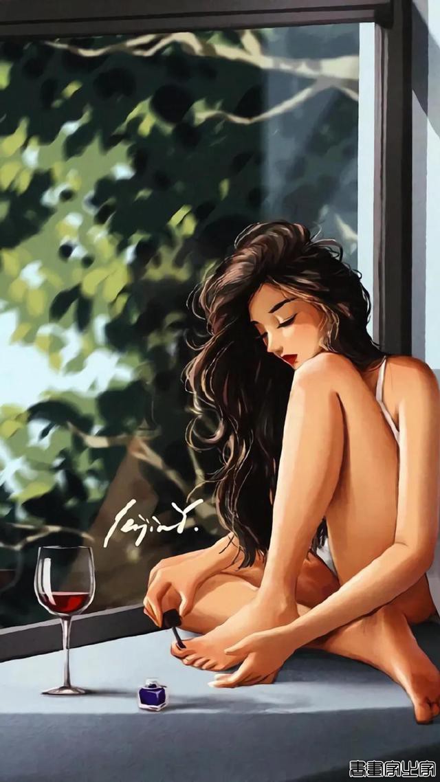 治愈温柔色系的女生插画-7.jpg