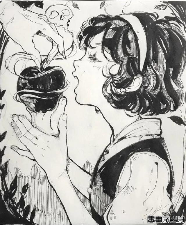 精美的黑白插画，进来get临摹素材-7.jpg