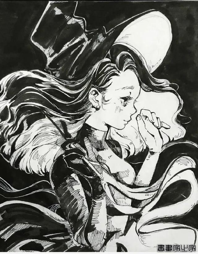 精美的黑白插画，进来get临摹素材-6.jpg