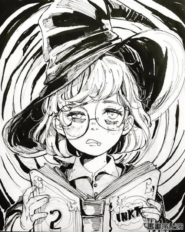 精美的黑白插画，进来get临摹素材-5.jpg