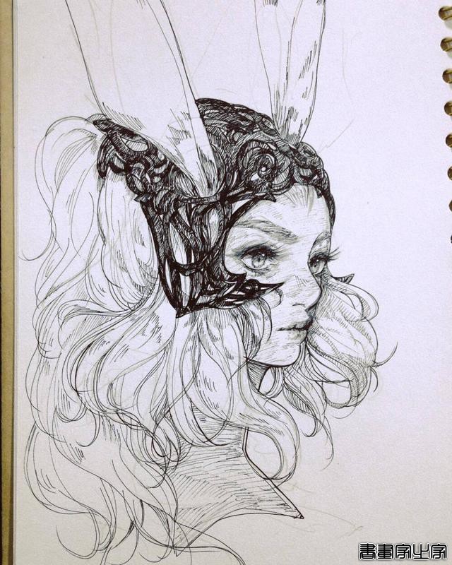 精美的黑白插画，进来get临摹素材-14.jpg