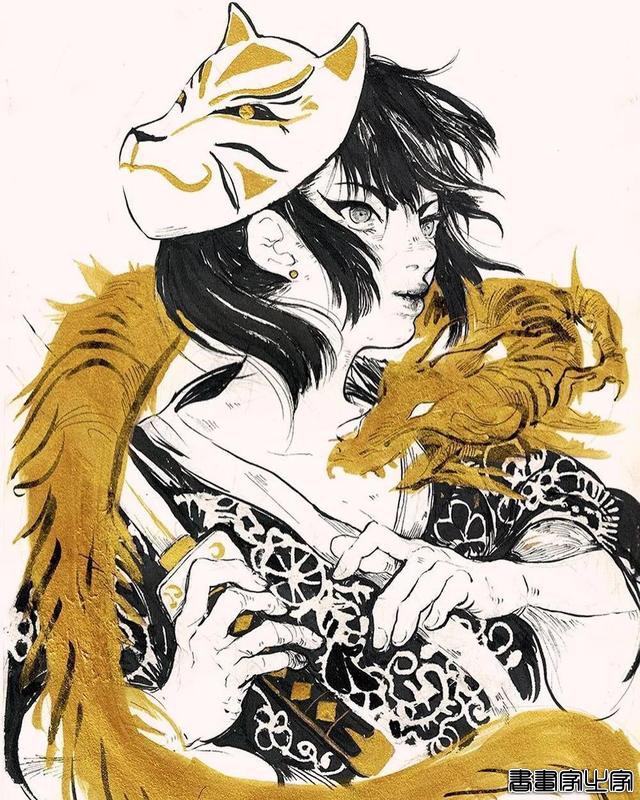 精美的黑白插画，进来get临摹素材-20.jpg