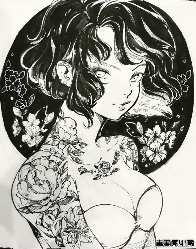 精美的黑白插画，进来get临摹素材-22.jpg