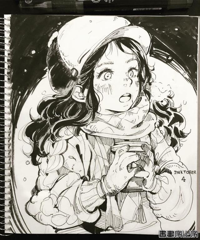 精美的黑白插画，进来get临摹素材-25.jpg