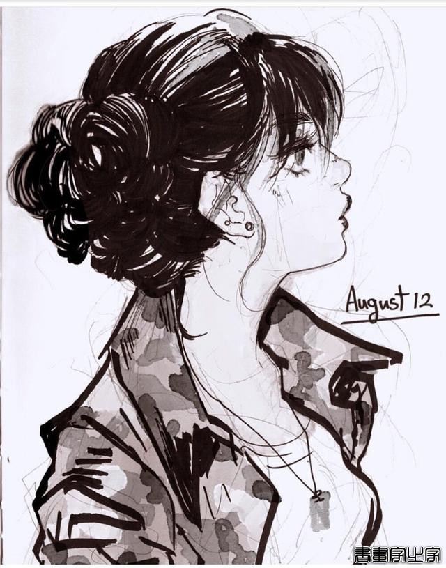 精美的黑白插画，进来get临摹素材-27.jpg