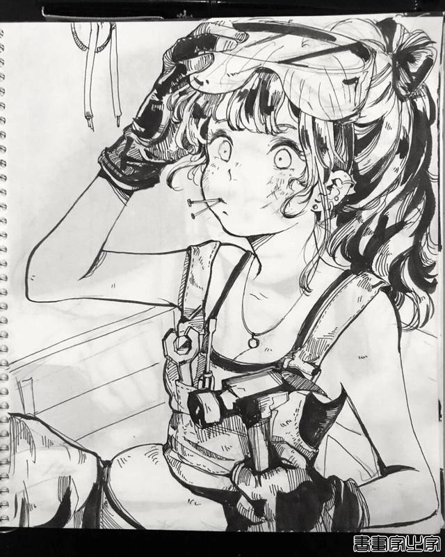 精美的黑白插画，进来get临摹素材-26.jpg