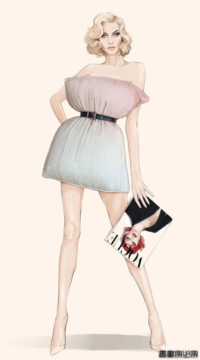 维秘看不了了，还可以看这些时尚超模插画呀-5.jpg
