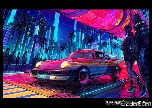 插画丨酷炫的赛博朋克风格的《夜市帮派》海报-18.jpg