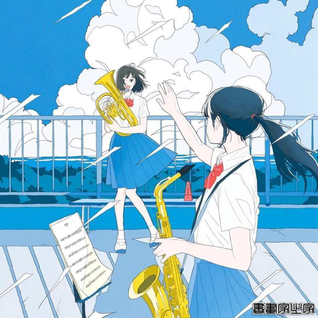 かとうれい/大海、天空与少女，蓝色的无敌青春｜插画分享-4.jpg