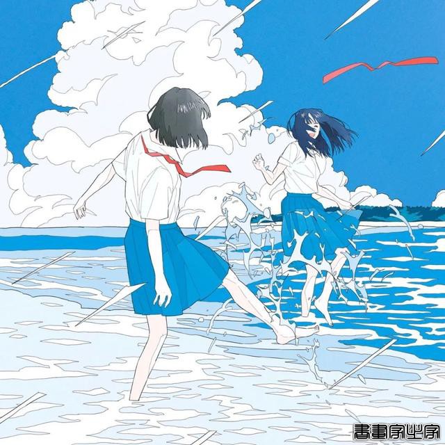 かとうれい/大海、天空与少女，蓝色的无敌青春｜插画分享-6.jpg