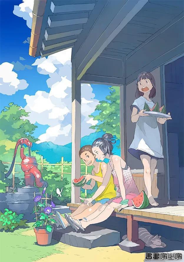 かとうれい/大海、天空与少女，蓝色的无敌青春｜插画分享-11.jpg