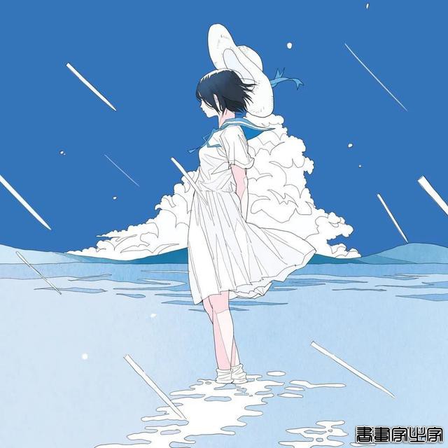 かとうれい/大海、天空与少女，蓝色的无敌青春｜插画分享-8.jpg