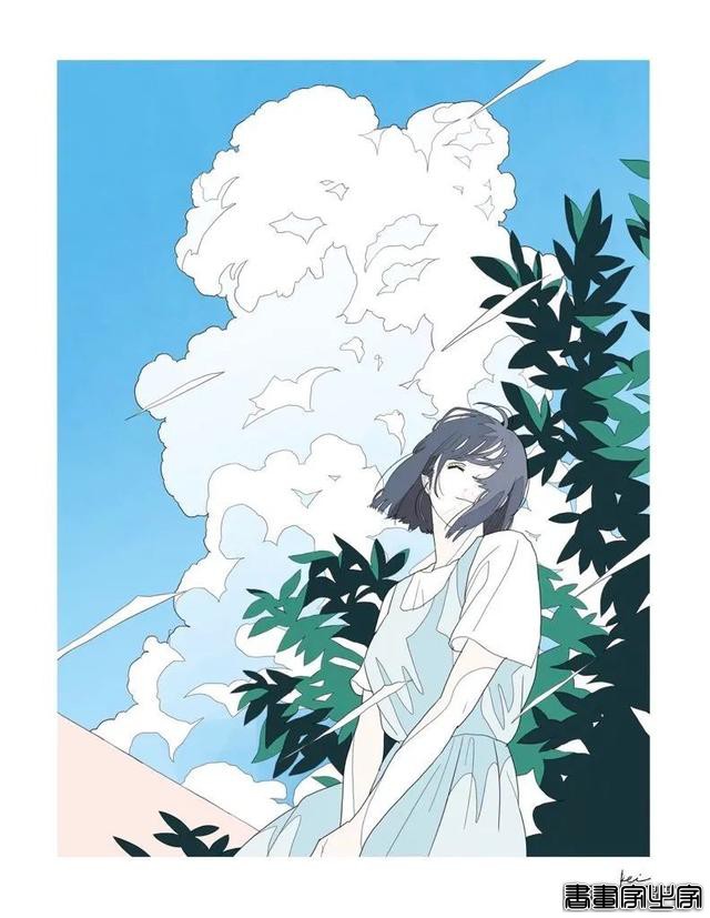 かとうれい/大海、天空与少女，蓝色的无敌青春｜插画分享-9.jpg