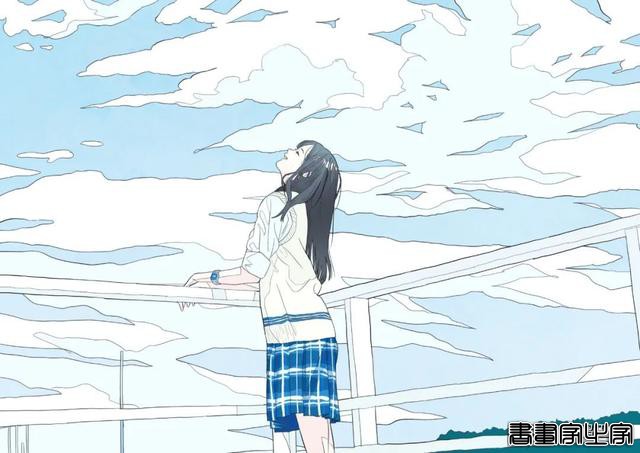 かとうれい/大海、天空与少女，蓝色的无敌青春｜插画分享-10.jpg