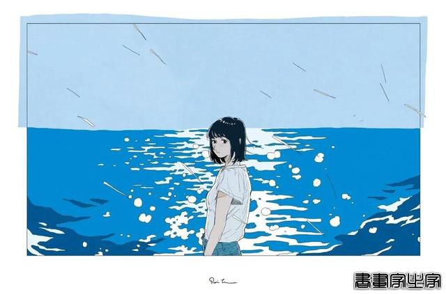 かとうれい/大海、天空与少女，蓝色的无敌青春｜插画分享-14.jpg