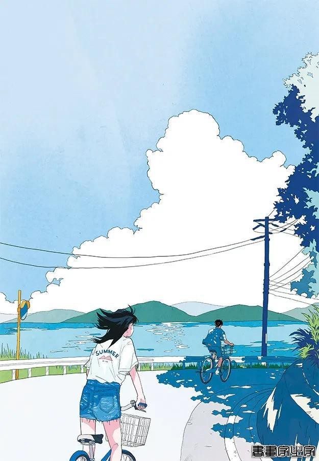 かとうれい/大海、天空与少女，蓝色的无敌青春｜插画分享-17.jpg