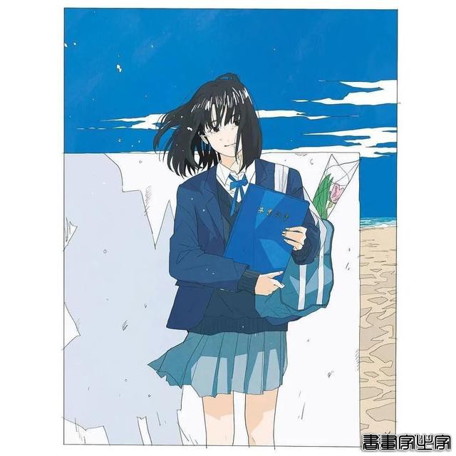 かとうれい/大海、天空与少女，蓝色的无敌青春｜插画分享-25.jpg