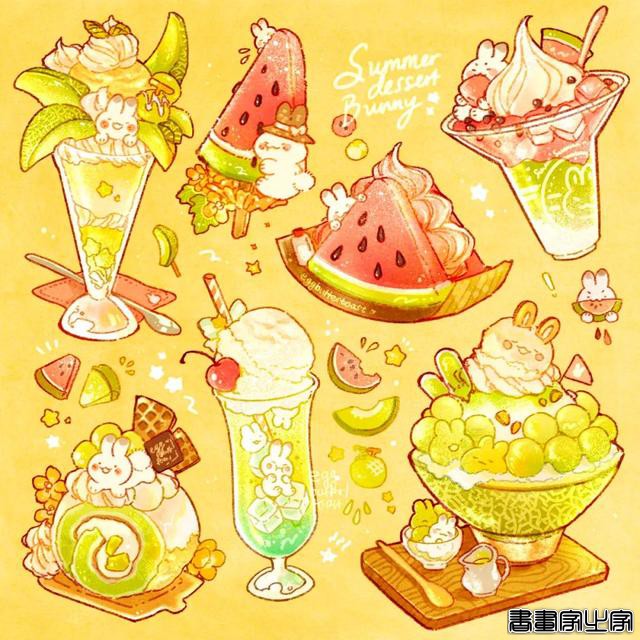 插画作品，藏在食物里的兔子，大家有找到吗？-4.jpg