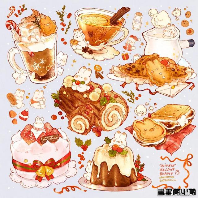 插画作品，藏在食物里的兔子，大家有找到吗？-6.jpg
