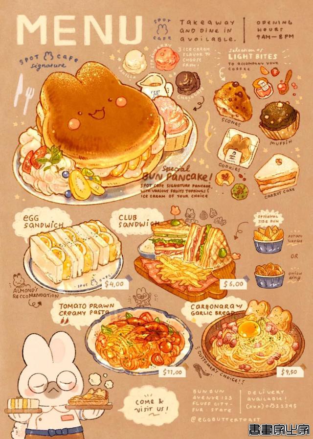 插画作品，藏在食物里的兔子，大家有找到吗？-8.jpg