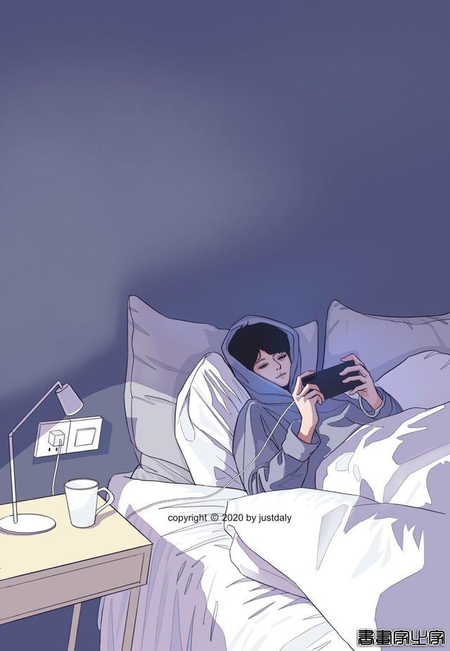 「一个人的时候」温柔治愈系头像插画背景图-5.jpg