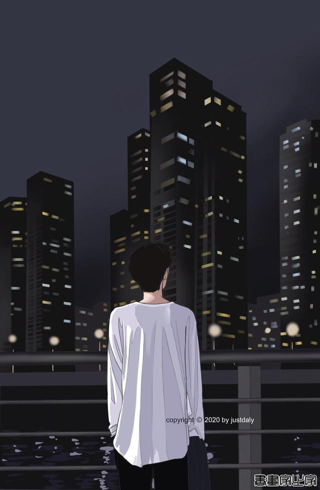 「一个人的时候」温柔治愈系头像插画背景图-7.jpg