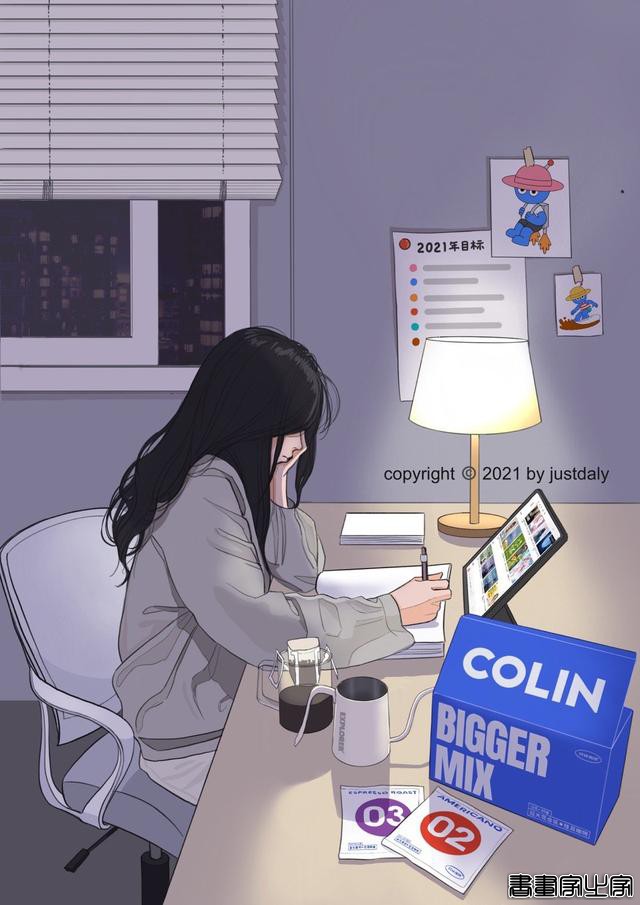 「一个人的时候」温柔治愈系头像插画背景图-14.jpg