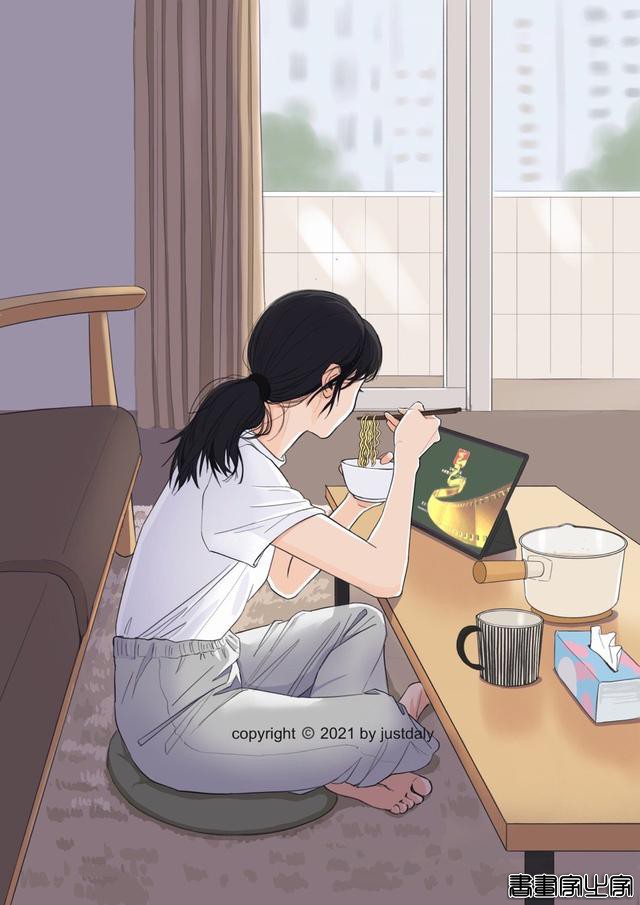 「一个人的时候」温柔治愈系头像插画背景图-16.jpg