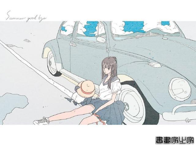 蓝色小清新插画，这画风太喜欢了，rainnu Twi作品-4.jpg