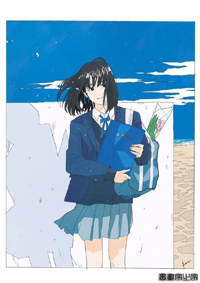 蓝色小清新插画，这画风太喜欢了，rainnu Twi作品-9.jpg