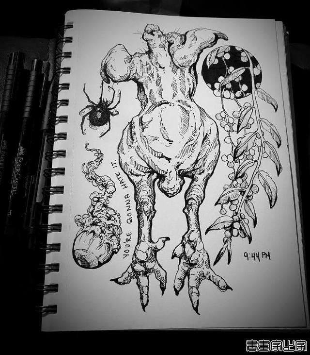 黑白插画，线条流畅-5.jpg