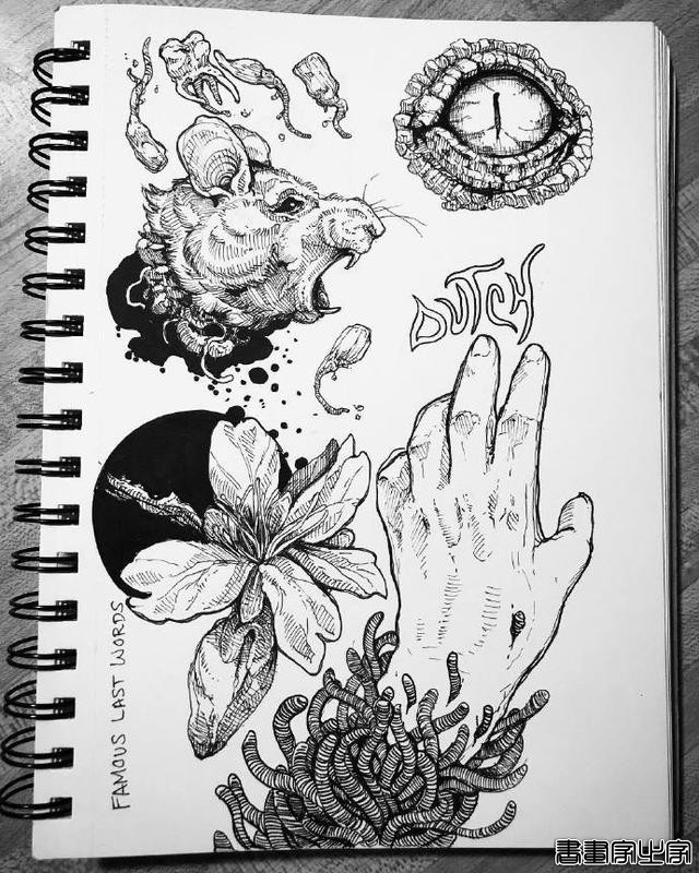 黑白插画，线条流畅-6.jpg