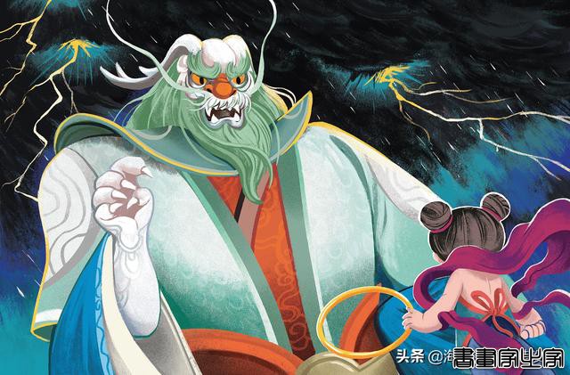 国外插画师笔下的《哪吒闹海》，也是很形象了-6.jpg
