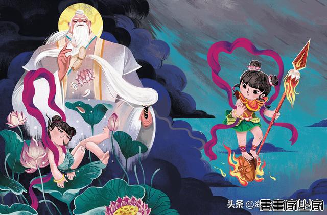 国外插画师笔下的《哪吒闹海》，也是很形象了-7.jpg