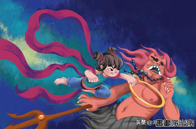 国外插画师笔下的《哪吒闹海》，也是很形象了-5.jpg