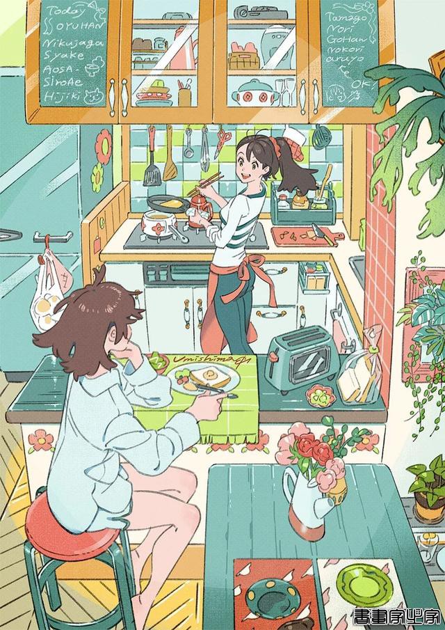 「插画欣赏」甜甜复古风日常and甜甜的少女-7.jpg