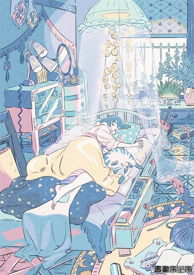 「插画欣赏」甜甜复古风日常and甜甜的少女-8.jpg