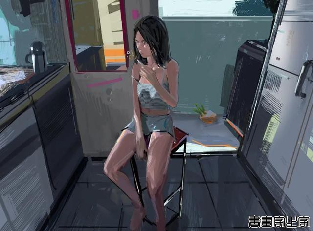 台湾插画师 Paindude 笔下酷酷的厚涂女孩插画作品-24.jpg