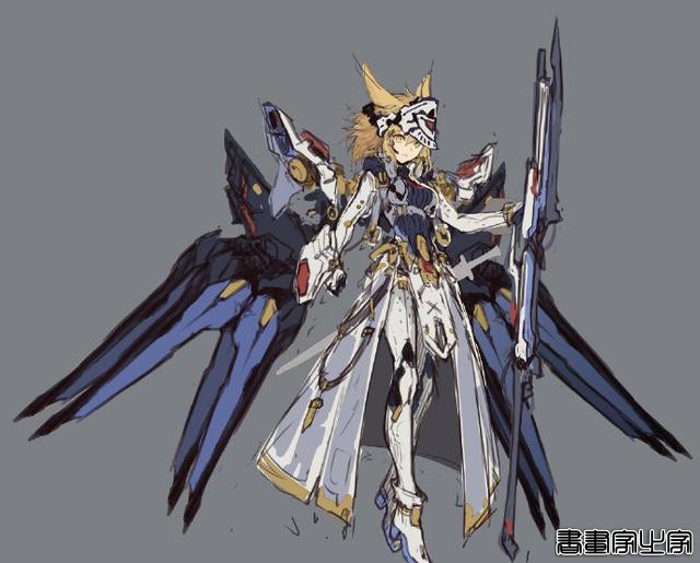 高达Seed“种命四天王”机娘设计插画，大家喜欢哪款？-4.jpg