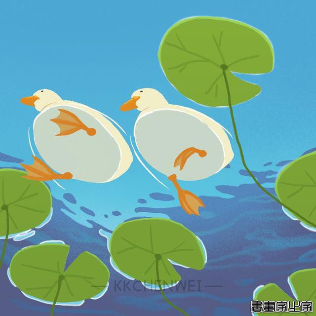 朋友圈背景图 | 超级治愈的加油鸭插画-4.jpg