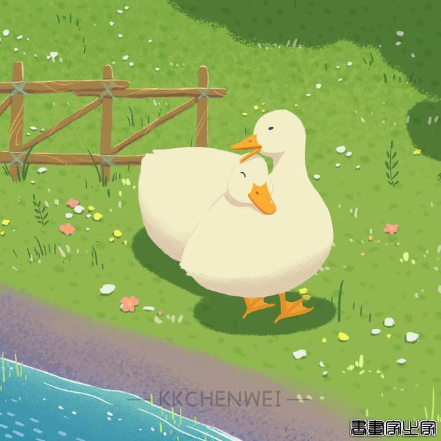 朋友圈背景图 | 超级治愈的加油鸭插画-9.jpg