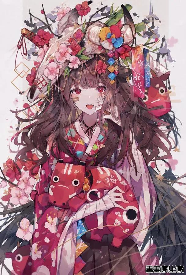 和风少女系列插画作品欣赏-5.jpg